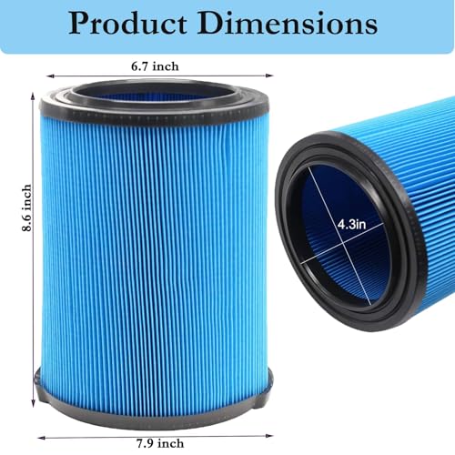 1 Pack VF5000 Filter for Ridgid Shop Vac 6