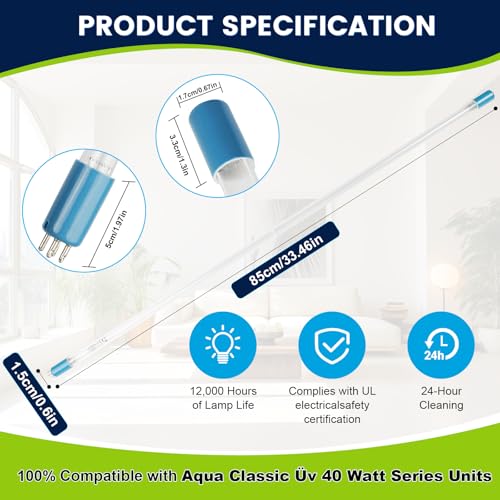 40 Watt Replacement ÜV Lamp for Aqua ÜV Water Filter