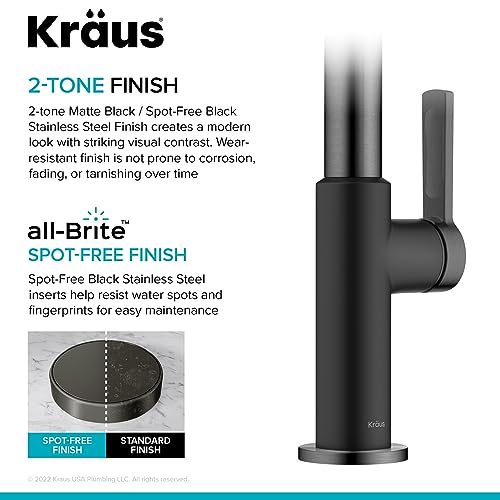 Black Stainless Steel Pull Down Kitchen Faucet KPF