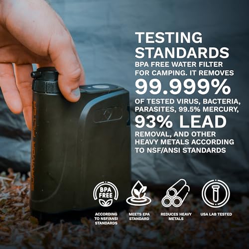 PRO X Electric Portable Water Filter for Camping & Survival