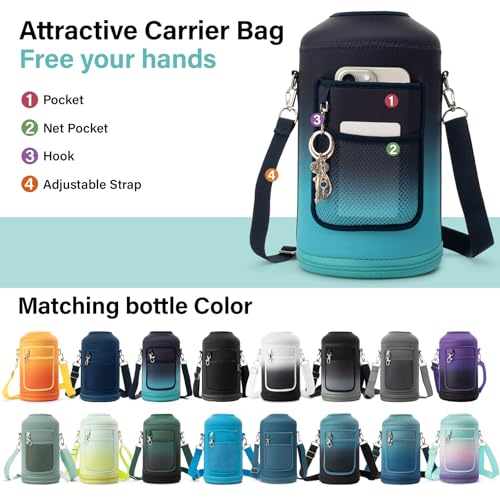 Gallon Insulated Water Bottle with Portable Carrier Bag for Outdoor