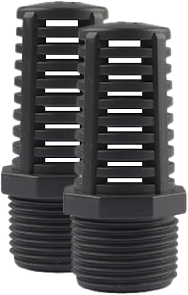 TOMEX 1 Inch Threaded Suction/Overflow Strainer, Screen Strainer 1 Inch (2 Pack)