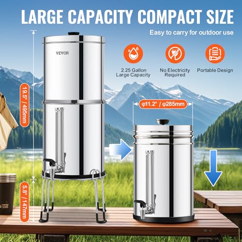 Gravity fed Water Filter System