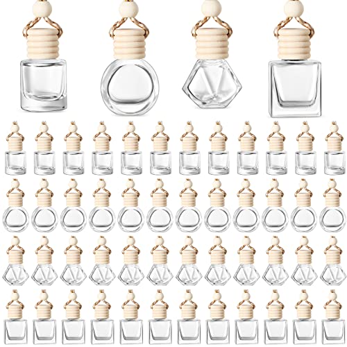 100 Pcs Car Diffuser Bottles Empty Bulk with Wood Cap (100 Count)