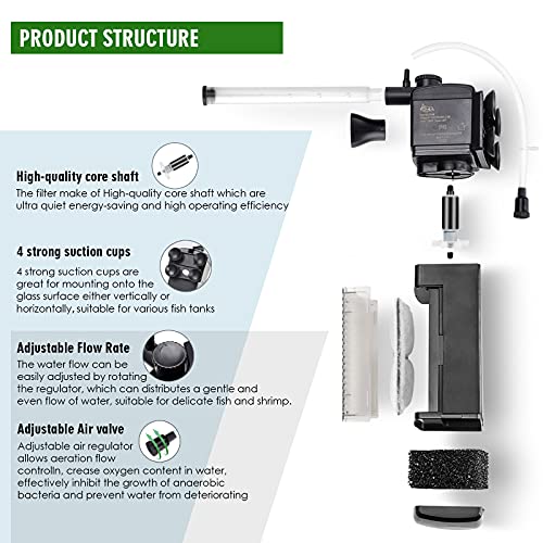 Aquarium Internal Filter Submersible Power Filter in