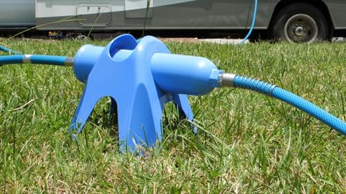 2-in-1 RV Water Filter Stand - Reduces Hose Kinking - Maximizes Water Flow Rate - Two Holding Options - Durable Construction (40777)