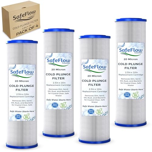 10in Ice Bath Chiller Filters 20 Micron 10" x 2.5" Water Filter Replacement Cartridge (4 Count)