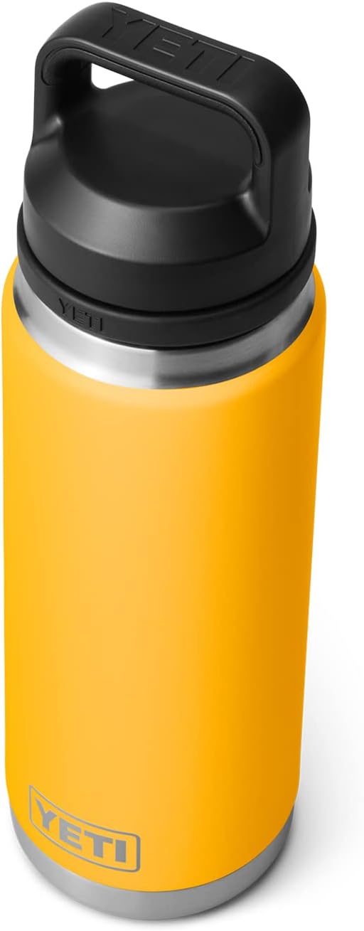 YETI Rambler 26 oz Bottle, Leakproof, Vacuum Insulated, Stainless Steel with Chug Cap, Alpine Yellow