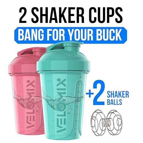 2 Pack 20oz Protein Shaker Bottle for Protein Mixes (2 Count)