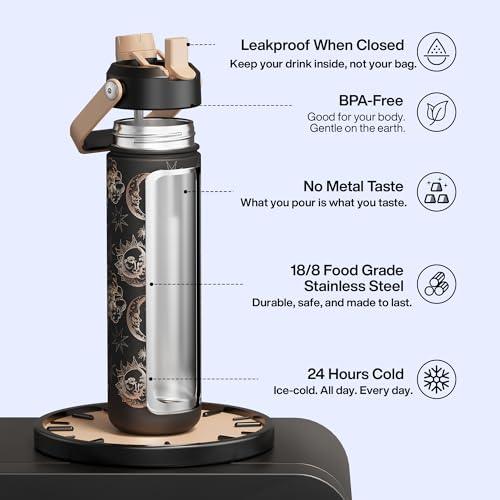 Insulated Water Bottle with Straw Stainless Steel Water Bottle