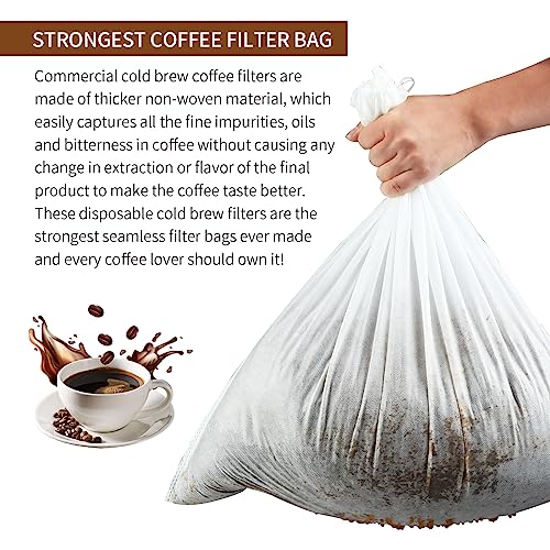 50Pcs Commercial Cold Brew Coffee Filters for 5 Gallon Buckets