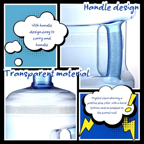 2 Pieces Water Jugs Round Plastic Water Bottle With Handle Screw Cap Reusable Large Capacity Bottle For Camping Outdoor Travel Gym Use (2 Count)