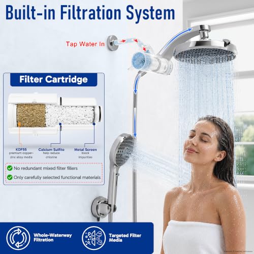 Filtered Shower Head with Handheld
