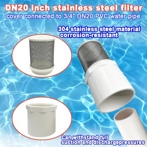 DN20 inch stainless steel filter cover connected to 3