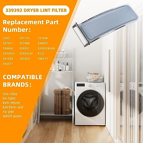 339392 339392V Dryer Lint Filter Case Screen Replacement