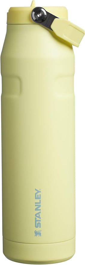 Stanley IceFlow Flip Straw 2.0 Water Bottle 36 OZ | Built-In Straw with Larger Opening | Lightweight & Leak-Resistant | Insulated Stainless Steel | BPA-Free | Pomelo
