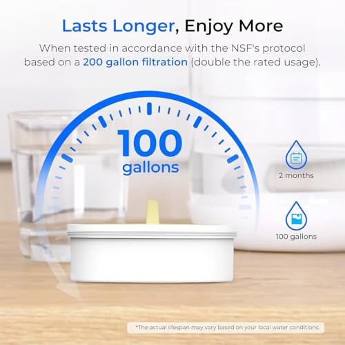PT 72W Glass Water Filter Pitcher
