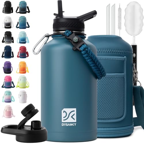 Insulated Water Bottle with Portable Carrier Bag for Outdoor 64 oz