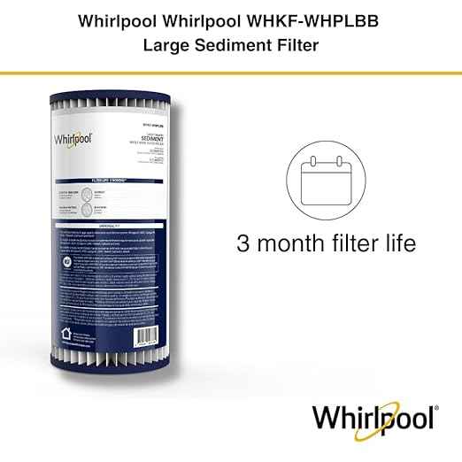 Whirlpool 10" x 4.5" Whole House Water Filter WHKF-WHPLBB, Full Case of 4 Pleated Filters, NSF Certified 20-Micron Rating Reduces Sediment, Fits Most 4.5 inch Diameter Standard Water Filter Housings