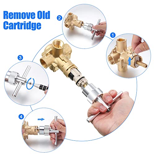1 Pack 1222 Replacement Cartridge Compatible with Moen with Puller