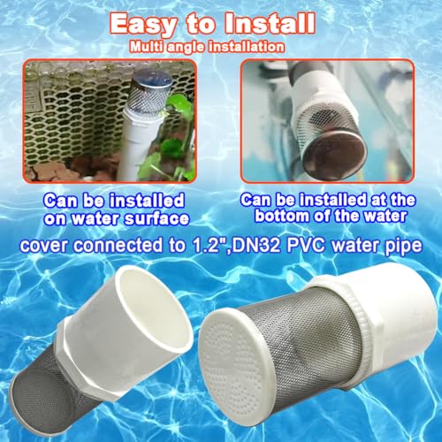 1.2 inch stainless steel filter cover connected to 1.2 inch