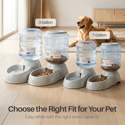 Automatic Pet Feeder & Waterer Set of 2 Pack