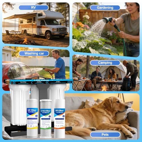 5 Stage RV Water Filter System 0.01 Micron Filtration