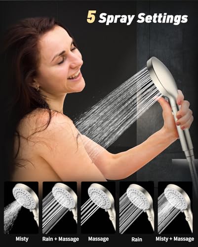 High Pressure Handheld Shower Head with Hose
