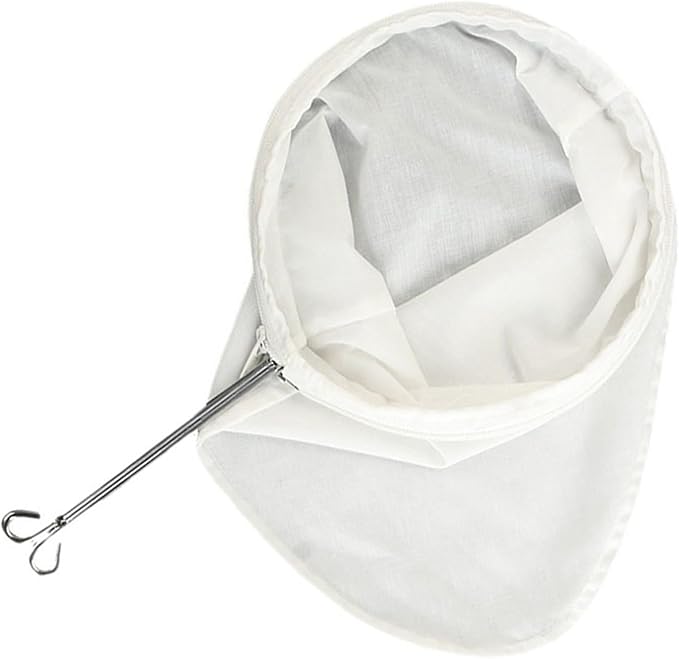 Reusable Coffee Tea Filter Cloth Fine Mesh Cotton Fabric Zipper Closure Tea Filter Sock for Milk Tea Lovers
