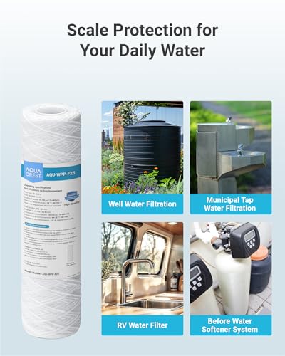 String Wound Sediment Filter for 3M® Aqua (4 Count)