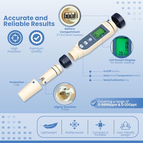 All New 2026 Pool Salt Tester & pH Meter