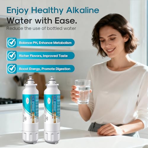 Alkaline ADQ73613401 Water Filter and LT120F Air Filter (3 Count)
