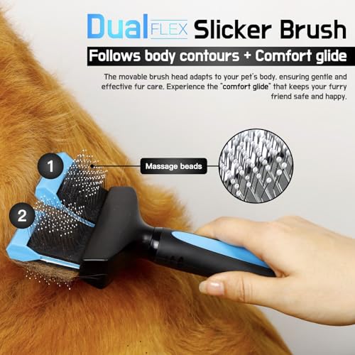 Dual Flexible Head Slicker Brush