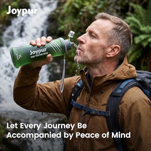 Collapsible Water Filter Bottle with 0.01 Micron Filtration