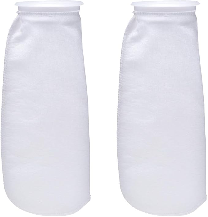 ALEGI Aquarium Filter Socks 4 inch by 14 Inch Long, 200 Micron - 4 Inch Ring Aquarium Felt Filter Bags - 10Pack - AquaVibe