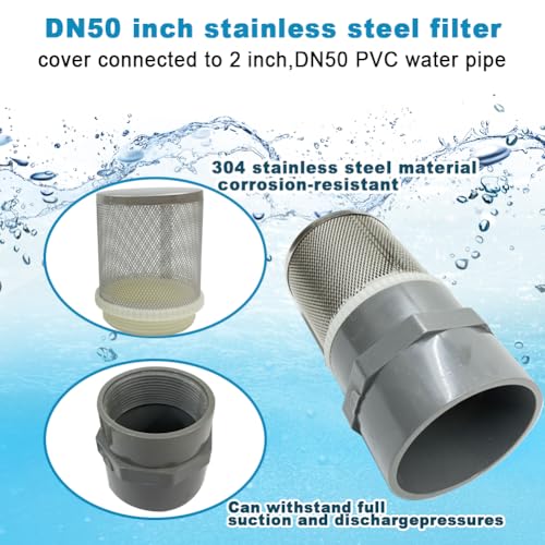 2 inch Stainless Steel Filter Cover Connected to 2 inch