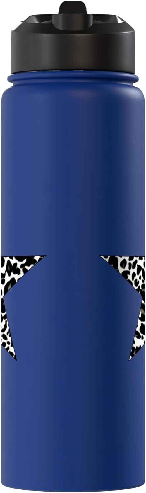 Star Shape - Cute Cheetah Leopard Print Graphic Stainless Steel Insulated Water Bottle