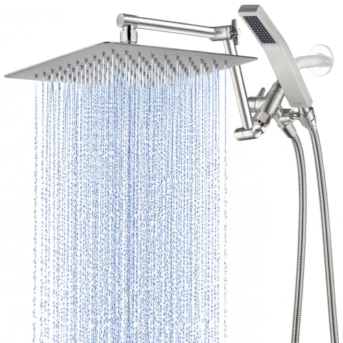 All Metal 10 Inches Rainfall Shower Head with Handheld Combo