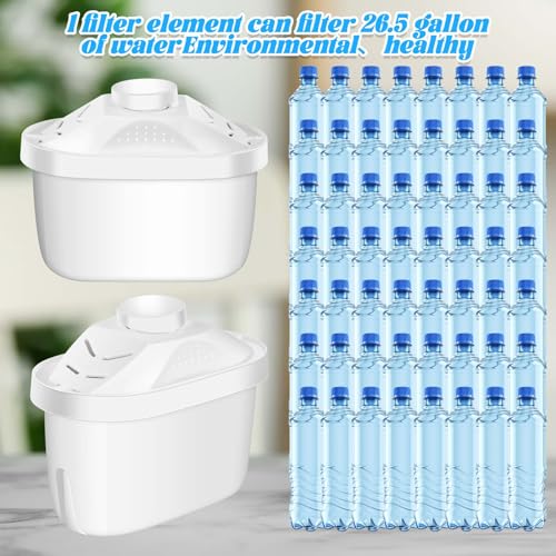 4 Pcs Alkaline Water Filter Replacement Alkaline Water Pitcher Replacement Cartridge for Healthy Drink (4 Count)