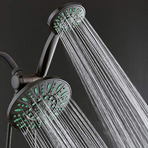 Antimicrobial High Pressure 7" Rain & Handheld Shower Head Combo