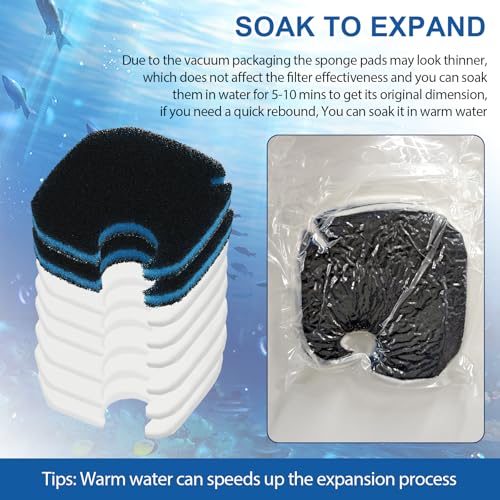 Replacement Canister Filter Pads Compatible with AMOSIJOY、Pondforse、Coospider (8 Count)