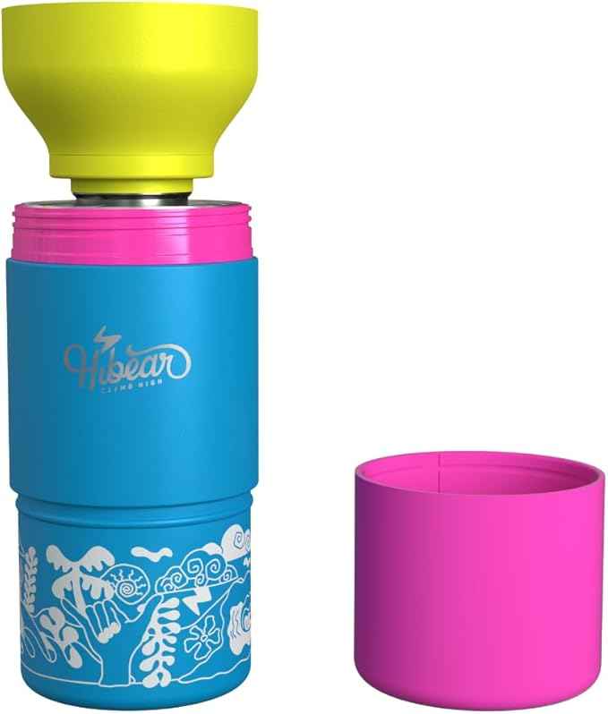 HIBEAR - 32oz All-Day Adventure Flask: The Insulated Multi-Tool of Beverage Bottles - Craft Pourover, Cold Brew, Tea, Water Infusion, Wine Decanting, Hydration. (Tropic Thunder)