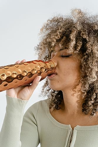 Diamond Cut Copper Water Bottle