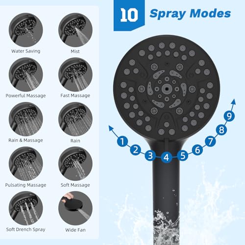 cUPC Certified High Pressue 13'' Rainfall Shower Head with 5