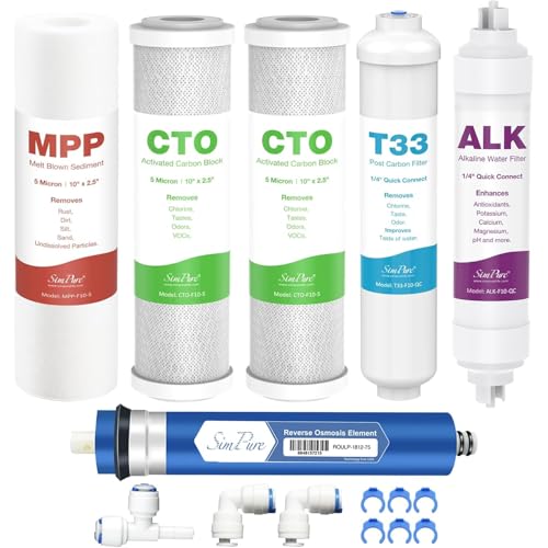 6 Stage 75 GPD RO Complete Replacement Filter Set (6 Count)