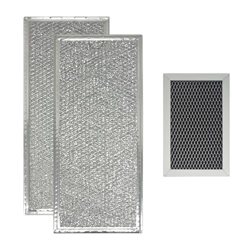 3 Pcs Microwave Charcoal & Grease Filter Replacement for GE Microwave Oven (3 Count)