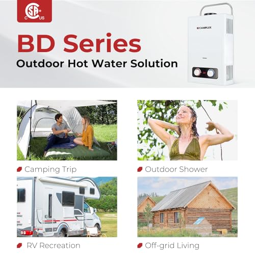 Camplux Pro 6L Portable Tankless Water Heater (2 Count)