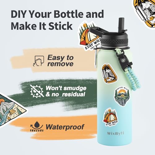 40 oz Insulated Water Bottle with Straw