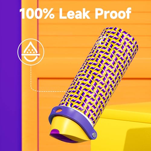 24 oz Insulated Water Bottle with Straw