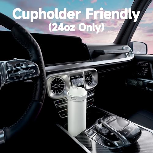 24 oz Insulated Water Bottle with Straw